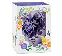 Hallmark Mothers Day Card, 3D & Pop-Up Floral Shadow Box, Musical Mothers Day Card, Light Up Features, Keepsake, For Mum, Grandma, Purple, White