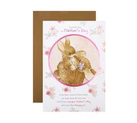 Hallmark Mothers Day Card, Happy Mothers Day Card, Cute Rabbits Design, Country Companions, Pink, White