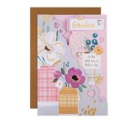 Hallmark Grandma Mothers Day Card, Colourful Floral Design, Mothers Day Card for Grandma, Fold Out Card, Pink