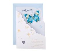 Hallmark Mother's Day Card for Mum - Die-Cut Blue Butterfly Design