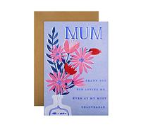 Hallmark Mother's Day Card For Mum, Floral, Blue, Purple Flowers Design