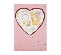 Hallmark Mum Mother's Day Card, Forever Friends Bear with Heart Design, Mothers Day Card for Mum, Pink