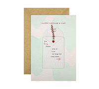 Hallmark Mum Mothers Day Card, With Heartfelt Hanging Keepsake, Envelope Design, Mothers Day Card for Mum, Green