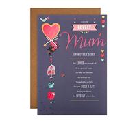 Hallmark Mum Mothers Day Card, Mothers Day Card for Mum, With Heartfelt Verse, Hearts, Flowers, Cupcakes, Phone, Gift Design, Blue, Pink, White