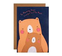 Hallmark Mothers Day Card for Mummy from Son, Mummy Mothers Day Card, Mummy Bear and Bear Cub, From Little Man, Blue, Brown