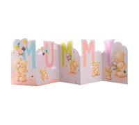 Hallmark Mother's Day Card for Mummy, Pull Out Mothers Day Card, Cute Forever Friends Design with Hearts & Balloons, Keepsake, Pink, Blue, Yellow