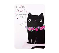 Hallmark Mothers Day Card from The Cat, Cute Black Cat Design, Mothers Day Card from The Pet, Cat Mum, Black, Pink, White