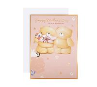 Hallmark Mothers Day Card, Large Mothers Day Card, Forever Friends Bears Design, Mothers Day Card for Mum, Pink