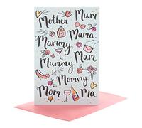 Hallmark Mother's Day Card 'Mum, Mother, Mama, Mammy, Mam, Mummy, Mommy, Mom, Ma' - Medium