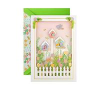 Hallmark Mother's Day Card, Signature 3D Bird Houses, Small | 17.3cm X 11.9cm, Recyclable, Green Floral Envelope, 3D Paper, Gold Foil