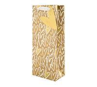 Hallmark Multi-Occasion Bottle Bag - Kraft Hearts Design