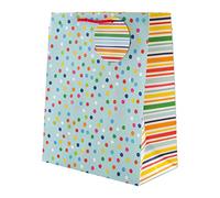 Hallmark Multi-Occasion Large Gift Bag - Spots and Stripes Design