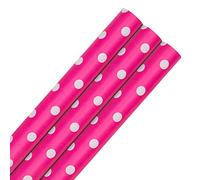 Hallmark Multi Occasion Wrapping Paper Bundle - 3 Pink Rolls in 1 Polka Dot Design