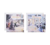 Hallmark Multipack Christmas Cards, Charity Cards, Pack of 16 in 2 Thomas Kinkade Traditional Designs