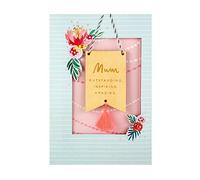 Hallmark Mum Mothers Day Card, With Wooden Hanging Keepsake Decoration, 3D & Pop Up Mothers Day Card, Pink, Green, Blue