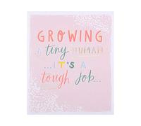 Hallmark Mummy-to-Be Support Card - Contemporary Text Based Design with Neon Inks and Foil Details