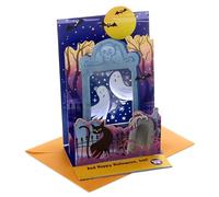 Hallmark Musical Halloween Card for Kids (Displayable Ghosts in Cemetery)