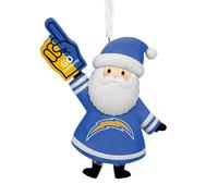 Hallmark NFL Los Angeles Chargers Santa Fan Christmas Ornament, Gifts for Sports Fans