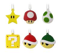 Hallmark Nintendo Super Mario 1" Miniature Christmas Ornaments, Set of 6 Mini, Shatterproof