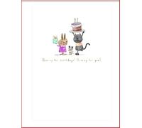 Hallmark Open General Birthday Card - Hooray for Birthdays! Hooray for You! Cat, Rabbit and Mouse