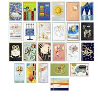 Hallmark 5EDX1012 Pack of 24 Handmade Assorted Boxed Greeting Cards, Herringbone Pattern-Birthday, Baby Shower, Wedding, Sympathy, Thinking of You, Thank You Cards