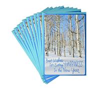 Hallmark Pack of Happy New Year Cards, Peace and Joy (10 Cards with Envelopes)