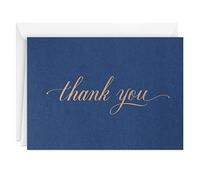 Hallmark Pack of Thank You Cards, Antique Gold (40 Thank You Notes with Envelopes)