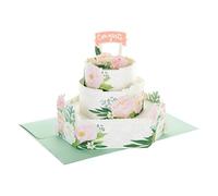 Hallmark Paper Wonder 3D Pop-Up 3-Tier Cake Wedding Congratulations Card