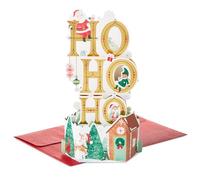 Hallmark Paper Wonder 3D Pop Up Christmas Cards (Vintage Ho, Ho, Ho Santa)