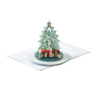 Hallmark Paper Wonder 3D Pop-Up Music & Motion Tree & Presents Christmas Card With White Envelope