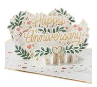Hallmark Paper Wonder Anniversary Card - 3D Pop-Up Gold Design