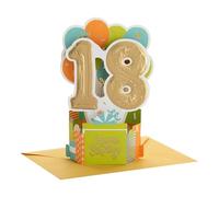 Hallmark Paper Wonder Collection 3D Pop-Up 18th Birthday Card