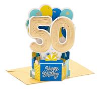 Hallmark Paper Wonder Collection 3D Pop-Up 50th Birthday Card