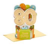 Hallmark Paper Wonder Collection 3D Pop-Up 80th Birthday Card