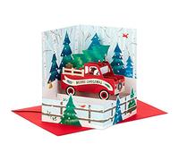 Hallmark Paper Wonder Displayable Pop Up Christmas Card (Red Truck)