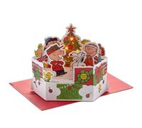 Hallmark Paper Wonder Peanuts Displayable Pop Up Christmas Card with Light and Sound (Charlie Brown Christmas Tree, Plays Christmastime is Here)