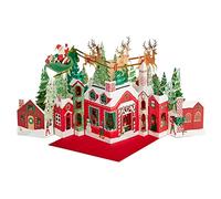 Hallmark Paper Wonder Pop Up Jumbo Christmas Card Holiday Tabletop Decor (Accordion Fold Christmas Village)
