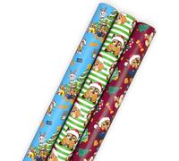 Hallmark Paw Patrol Christmas Wrapping Paper Rolls (3 Rolls: 105 Sq. Ft. Total) Gift Wrap for Kids, Grandchildren, Toddlers