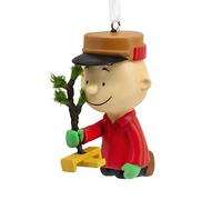 Hallmark Peanuts Charlie Brown Kneeling with Tree Christmas Ornament