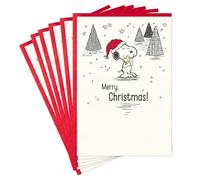 Hallmark Peanuts Christmas Cards (6 Cards with Envelopes) Snoopy and Woodstock