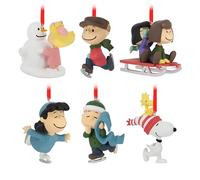 Hallmark PEANUTS Ornaments, Winter Activities Figures, 6-Pack