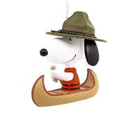 Hallmark Peanuts Snoopy in Canoe Christmas Ornament