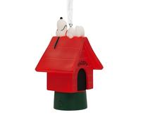 Hallmark Peanuts Snoopy on Doghouse Christmas Ornament with Light