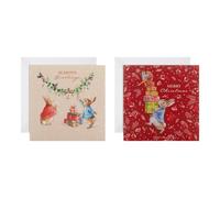 Hallmark Peter Rabbit Christmas Cards - Pack of 10 in 2 Cute Designs