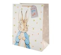 Hallmark Peter Rabbit Large Gift Bag, Birthday, Easter, Christening, White, Blue