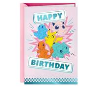 Hallmark Pokémon Birthday Card for Kid (A Champion's Heart) Charmander, Squirtle, Pikachu