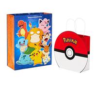Hallmark Pokémon Gift Bag Bundle (9" Medium PokéBall and 15" Extra Large Pikachu) for Kids, Birthdays, Christmas, Valentine's Day, Halloween