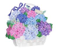Hallmark Pop-Up Any Occasion Card - 3D Laser-Cut Basket of Flowers Design