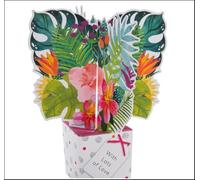 Hallmark Pop Up Mother's Day Card - 3D Tropical Flowers Design