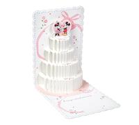 Hallmark Pop-Up Wedding Card - 3D Disney Mickey & Minnie Mouse Pop-Up Wedding Cake Design